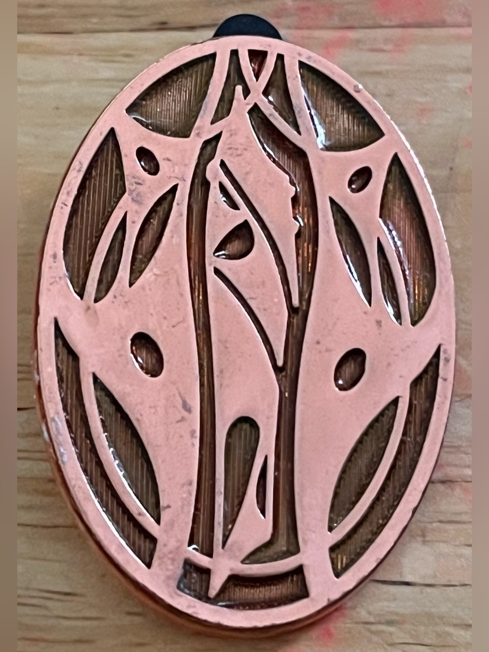 Disney Copper-Tone Oval Star Wars Collector Pin Back